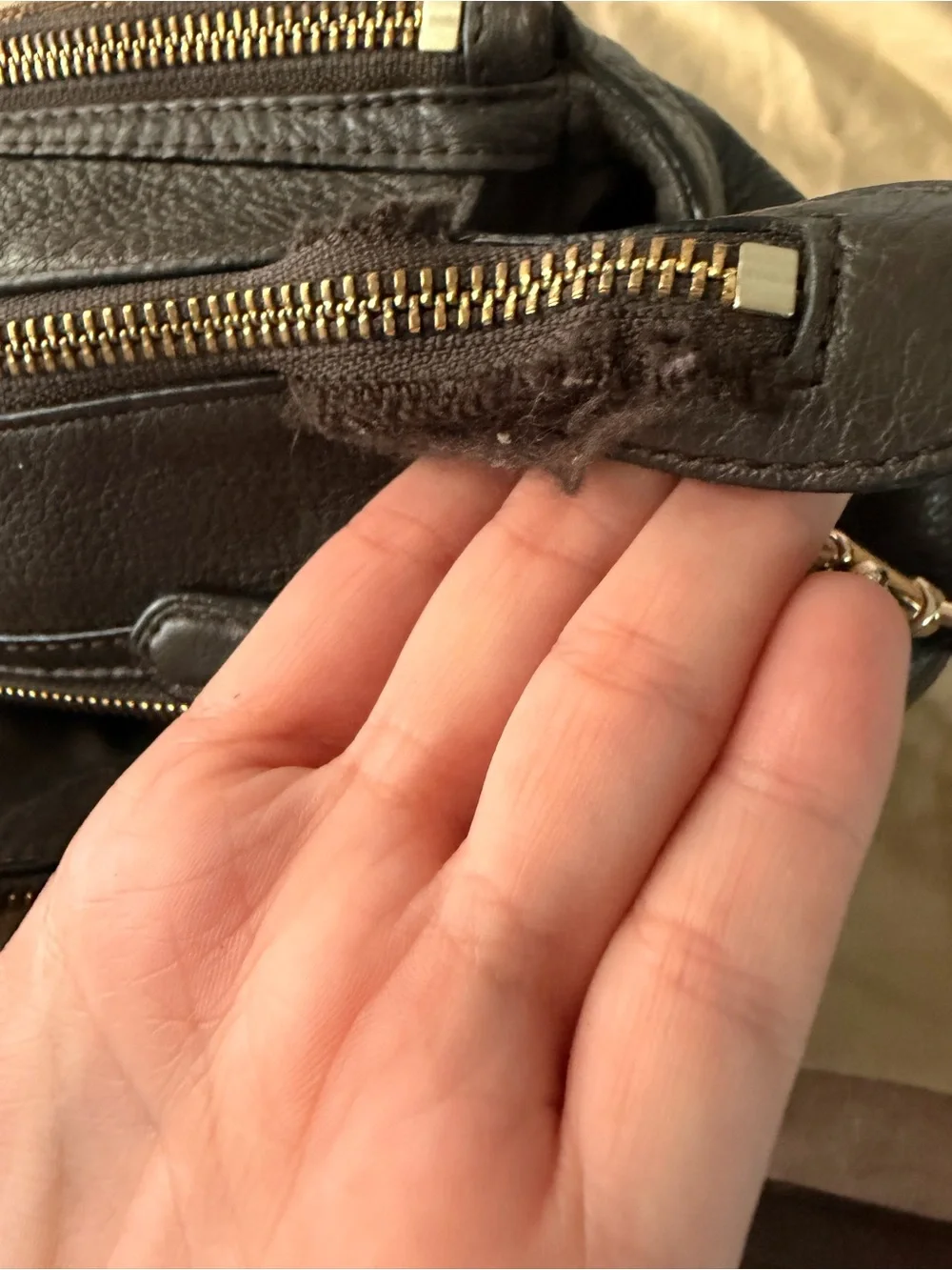 Coach Brown Signature Canvas Satchel with Dark Brown Trim